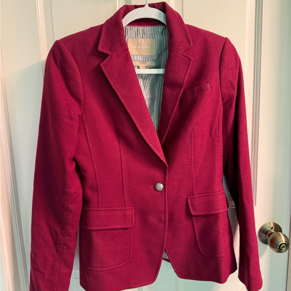 Banana Republic Burgundy Blazer
